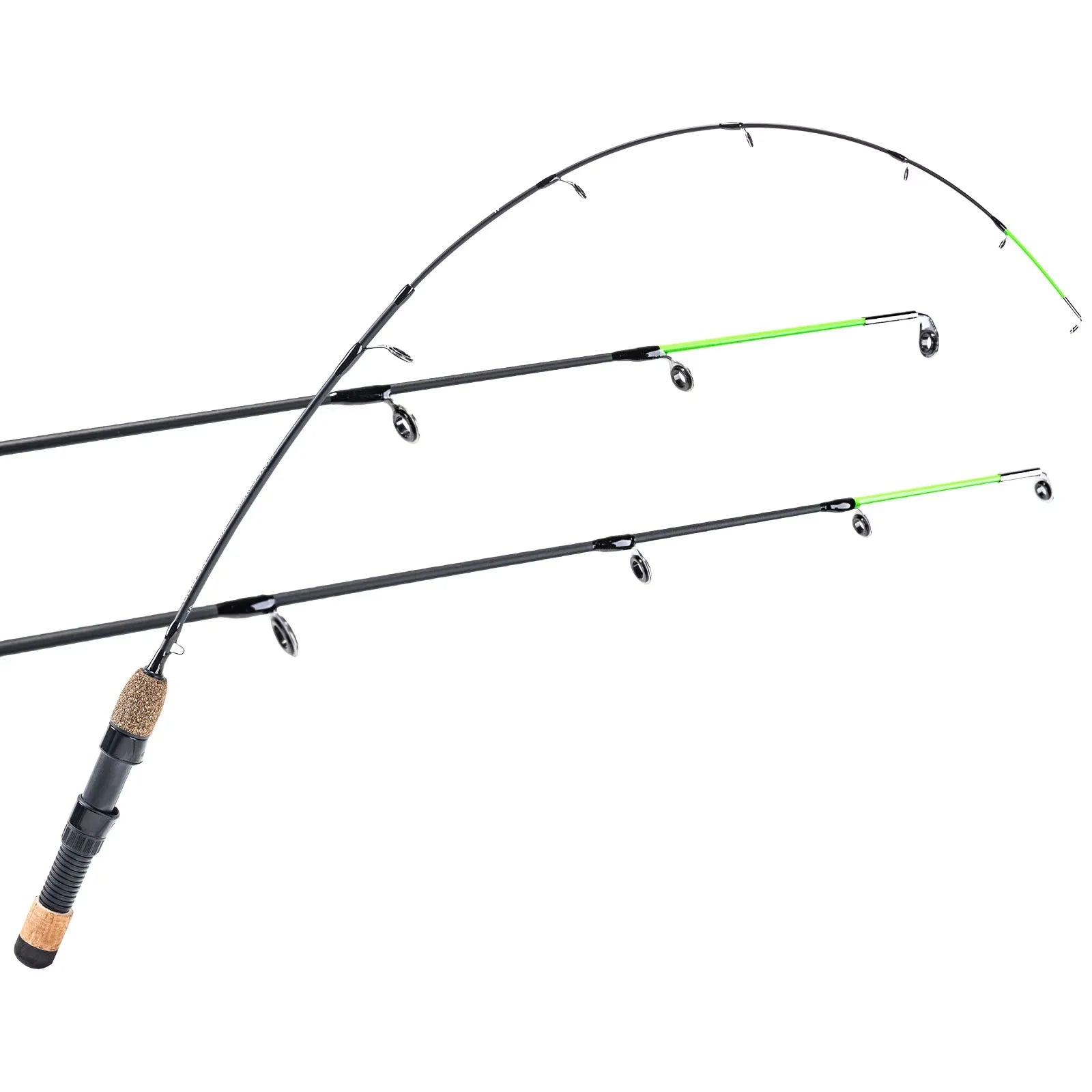 Goture  2 Tips Winter Ice Fishing Rods  32"  Spinning Rod M+MH Cork Handle Ice Pole Ultra-light Carp Fishing