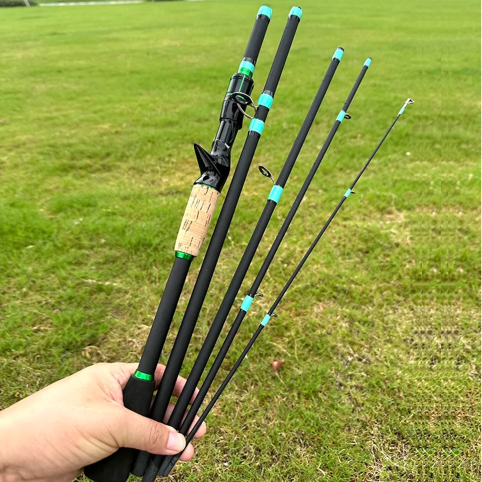 Casting Spinning Lure Fishing Rod Solid ML Tip 1.8/2.1m Ultralight Trout Jigging Pole 4/5 Sections Pesca