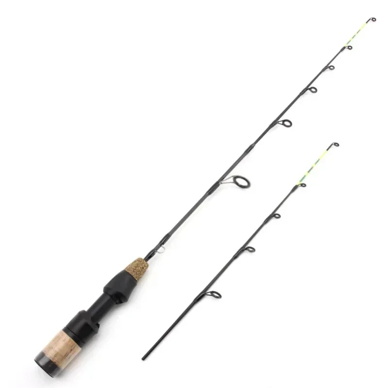 60cm 2 Tips Telescopic Rod Reel Combos Winter Ice Fishing Rod Fishing Reel Set Pole Tackle Carbon Pole Ice Fishing Rod Tools
