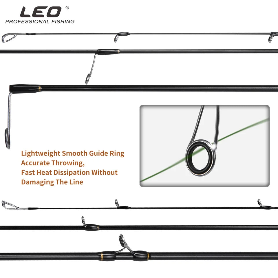 LEOFISHING Carbon Fishing Lure Rod Spinning Casting Fast UL Bait Finesse 523/604 Ultralight Fishing Rod Supplies Accessory