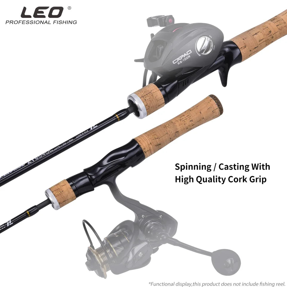 LEOFISHING Carbon Fishing Lure Rod Spinning Casting Fast UL Bait Finesse 523/604 Ultralight Fishing Rod Supplies Accessory